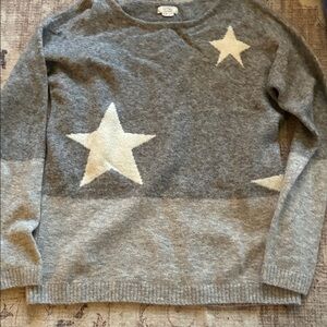 Fat Face Charcoal Sweater with Ivory Stars